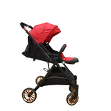 Carucior Sport tip troller cu maner reversibil si pozitie somn generoasa, rosu